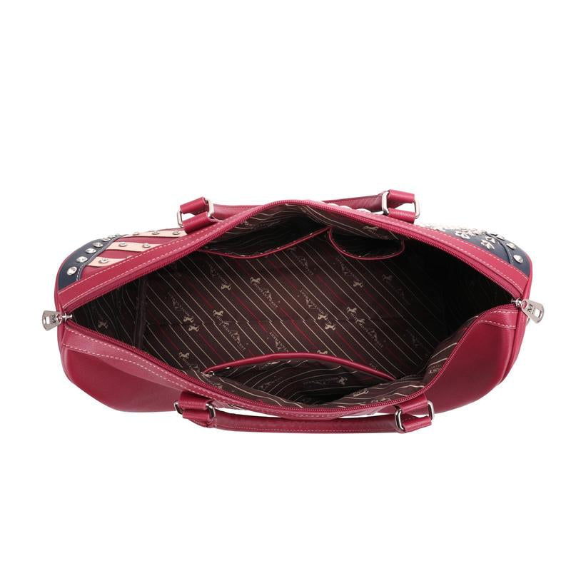 Montana West Duffel Bag American Flag Studded Large Travel Weekender Bag