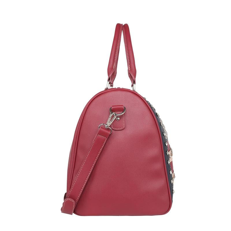 Montana West Duffel Bag American Flag Studded Large Travel Weekender Bag